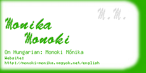 monika monoki business card